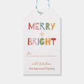 モダンメリーB&Bカラフル B ギフトタグ (正面)