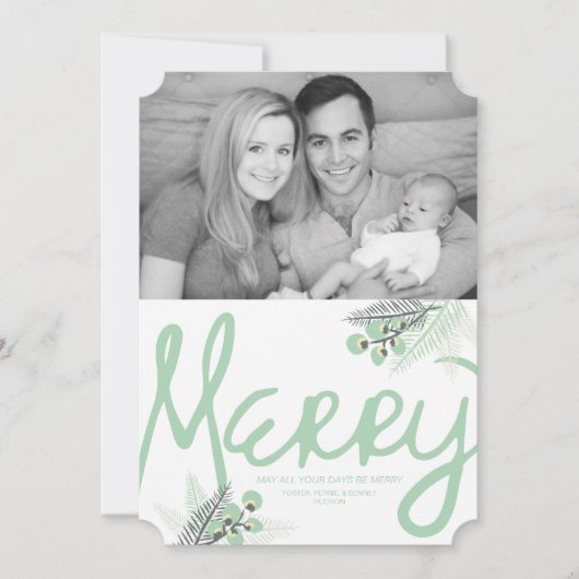 モダンメリーBeres Holiday Photo Card シーズンカード (正面)