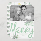 モダンメリーBeres Holiday Photo Card シーズンカード (正面/裏面)