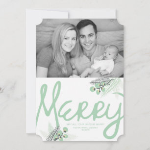 モダンメリーBeres Holiday Photo Card シーズンカード