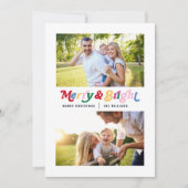 モダンメリーBrightカラフルレトロ2写真 シーズンカード (正面)