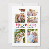 モダンメリーBrightカラフルレトロ5写真 シーズンカード (正面)