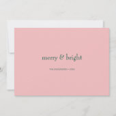 モダンメリーBright Christmas Green & Pink シーズンカード (正面)