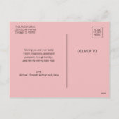 モダンメリーBright Christmas Green & Pink Photo シーズンポストカード (裏面)