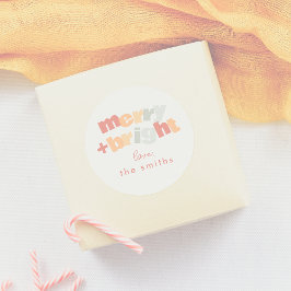 モダンメリーBright Family Christmas ラウンドシール