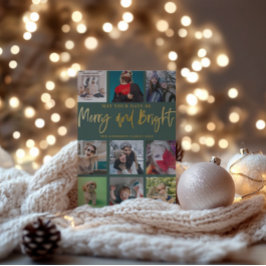 モダンメリーBright Green & フェイク金ゴールド シーズンカード