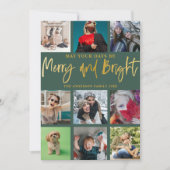 モダンメリーBright Green & フェイク金ゴールド シーズンカード (正面)