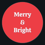 モダンメリーBright Pink Christmas ラウンドシール<br><div class="desc">おもしろいとフェスティバル、この鮮やかピンクのステッカーは確実にこのクリスマスを際立っている。ステッカーメリーは、今シーズンの文房具やギフト、持ち物に包まれた追加するのに最適だ。</div>