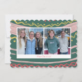 モダンメリーBright Vertical Photo Holiday Card 招待状 (裏面)