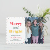 モダンメリーBright Vertical Photo Holiday Card 招待状 (スタンド正面)