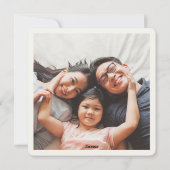 モダンメリーChristmas Beige Frame Photo Square シーズンカード (裏面)