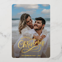 モダンメリーChristmas Family Photo Nameタータンチェック