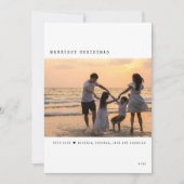 モダンメリーChristmas Photo シーズンカード (正面)