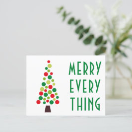 モダンメリーEverything Holiday Treeはがき シーズンポストカード