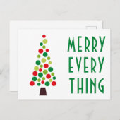 モダンメリーEverything Holiday Treeはがき シーズンポストカード (正面/裏面)