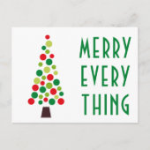 モダンメリーEverything Holiday Treeはがき シーズンポストカード (正面)