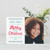 モダンメリーLittle Christmasかわいいアクアフォト シーズンカード (スタンド正面)