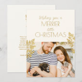 モダンメリーLittle Christmas One Photo Kittens シーズンカード (正面/裏面)