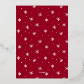 モダンメリーSignature Script Red Photo 箔シーズンカード (裏面)