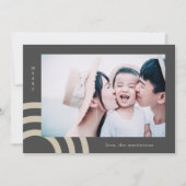 モダンメリーTaupeとGray Christmas Photo Card (正面)