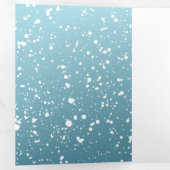 モダンメリーWinter Mint Swashes写真 三つ折りクリスマスカード (内部最初)