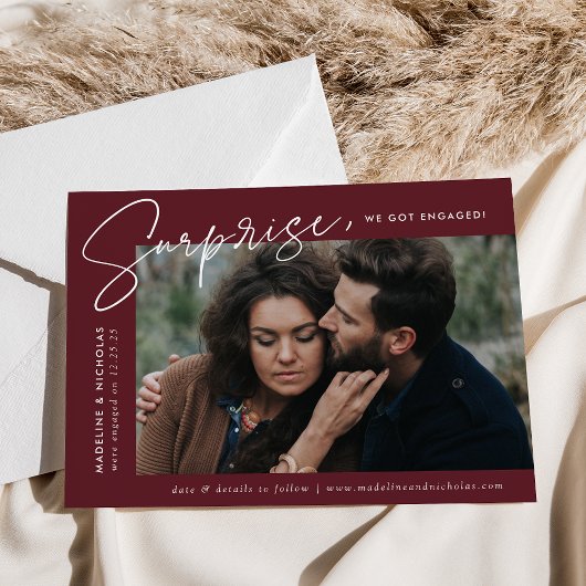 モダンメルロサプライズ婚約 案内状