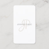 モダンモカスタムノグラムデザインテンプレート 名刺 (正面)