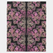 モダンモザイク – フラクタルアート フリースブランケット (正面)