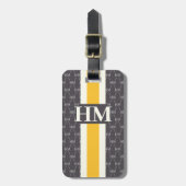 モダンモストライプノグラム(Designer Pattern Gray付き) ラゲッジタグ (正面縦)