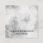 モダンモダンエレガント白プロフェッショナル スクエア名刺 (正面)