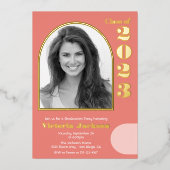 モダンモダンArch Photo Gradation Party 箔招待状 (正面)