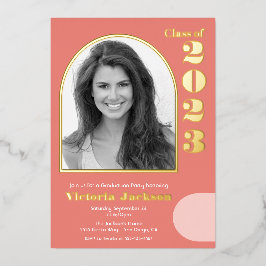 モダンモダンArch Photo Gradation Party 箔招待状