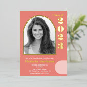 モダンモダンArch Photo Gradation Party 箔招待状 (立ち正面)