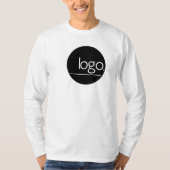 モダンモノクロビジネスブランド統一ロゴ名 Tシャツ (正面)