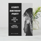 モダンモノクロ写真 招待状 (スタンド正面)