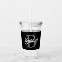 モダンモノグエレガントラム名ブラックグレースクリプト