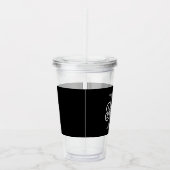 モダンモノグエレガントラム名ブラックグレースクリプト アクリルタンブラー (右)