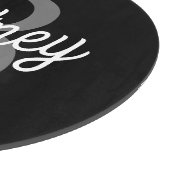 モダンモノグエレガントラム名ブラックグレースクリプト カッティングボード (角)