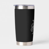 モダンモノグエレガントラム名ブラックグレースクリプト 保温保冷タンブラー (右面)