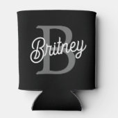 モダンモノグエレガントラム名ブラックグレースクリプト 缶クーラー (裏面)