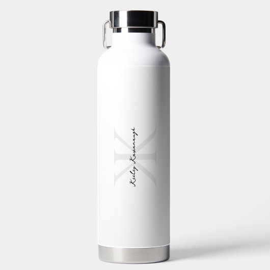 モダンモノグエレガントラムKプロフェッショナルロゴ ウォーターボトル (正面)