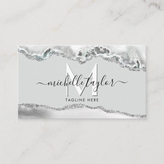 モダンモノグミニマルラムシンプルQRコードビジネスCa 名刺 (正面)