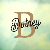 モダンモノグラエレガントム名ブラック・金ゴールド・スクリプト ウィンドウサイン (シート3)