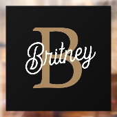 モダンモノグラエレガントム名ブラック・金ゴールド・スクリプト ウィンドウサイン (シート2)