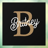 モダンモノグラエレガントム名ブラック・金ゴールド・スクリプト ウィンドウサイン (シート3)