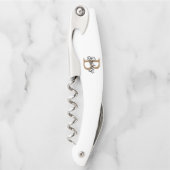 モダンモノグラエレガントム名ブラック・金ゴールド・スクリプト ソムリエナイフ (正面)