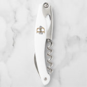 モダンモノグラエレガントム名ブラック・金ゴールド・スクリプト ソムリエナイフ (裏面)