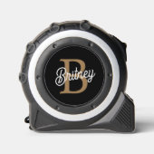 モダンモノグラエレガントム名ブラック・金ゴールド・スクリプト メジャー (正面)