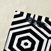 モダンモノグラスタイリッシュム白黒バスルーム ビーチタオル (インサイチュ)