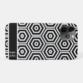 モダンモノグラスタイリッシュム白黒 Case-Mate iPhoneケース (裏面(横))